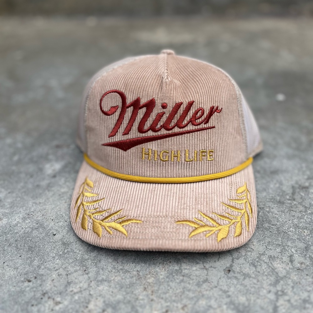 Miller High Life Mesh Trucker Rope Hat embroidered Snapback NWT